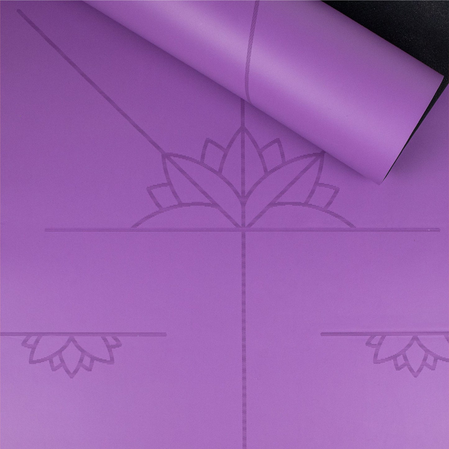 Extra Large Purple Lotus Alignment Yoga Mat