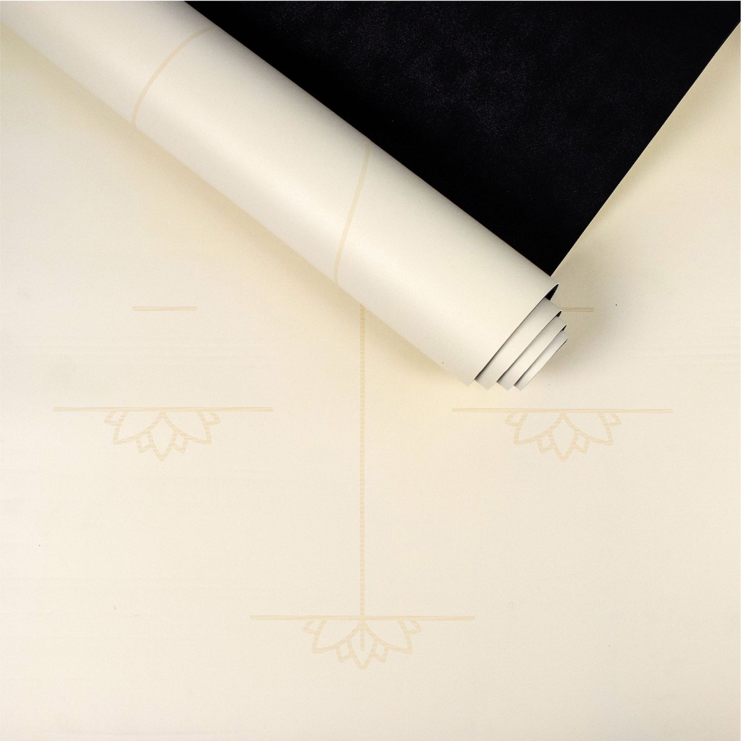 Extra Large Cream Lotus Alignment Yoga Mat