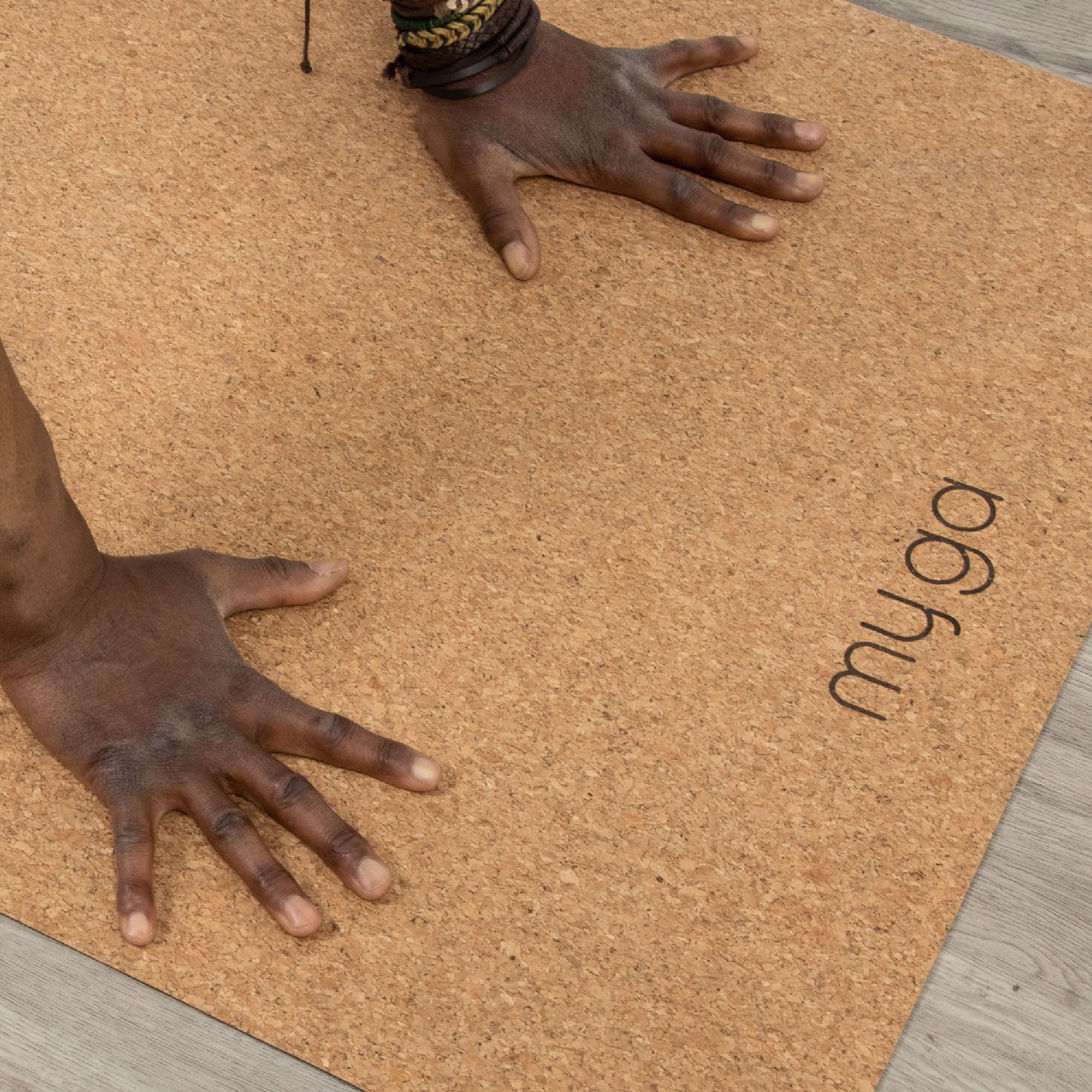 Travel Cork on Rubber Yoga Mat