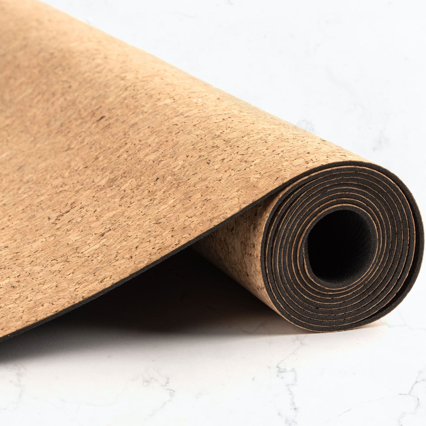 Travel Cork on Rubber Yoga Mat