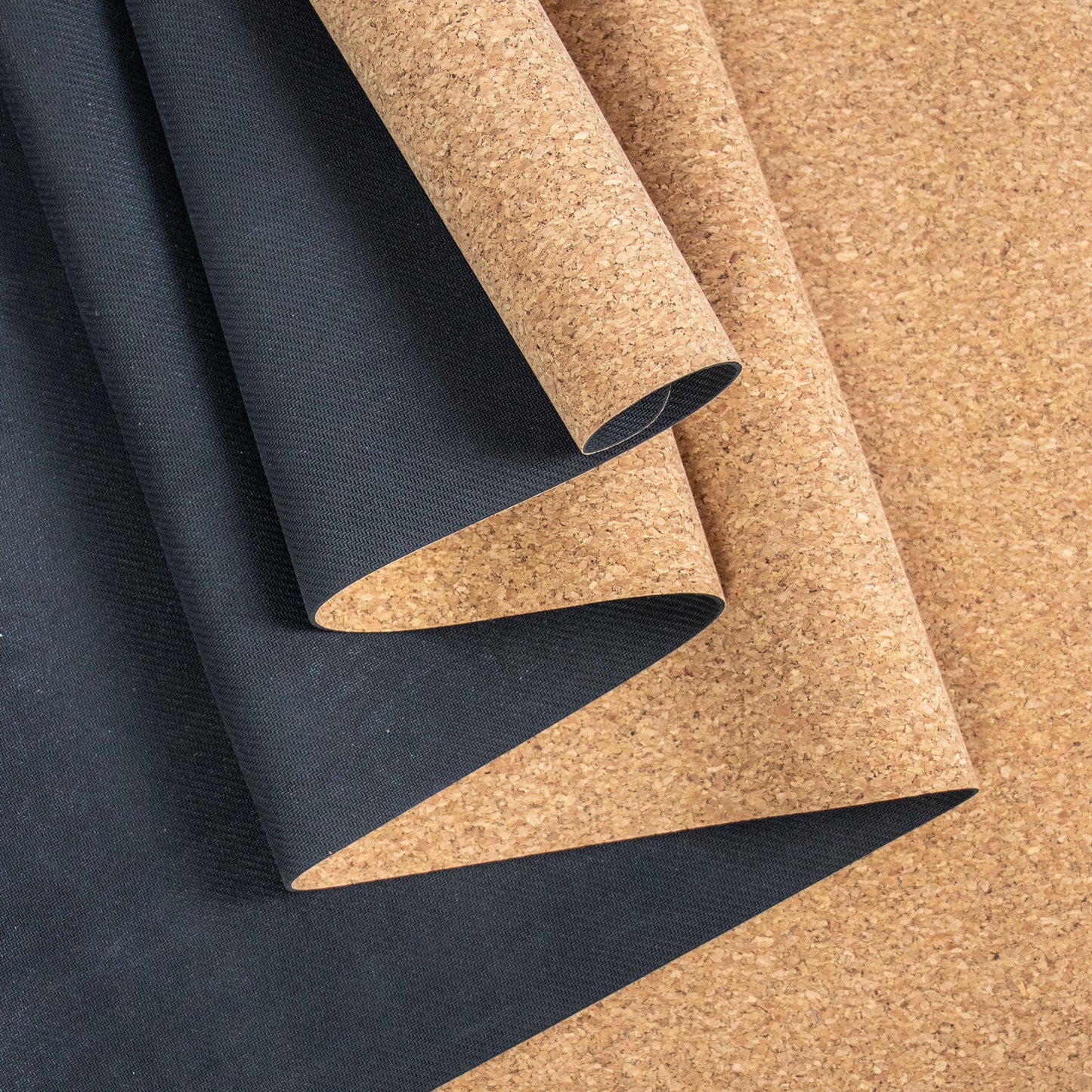 Travel Cork on Rubber Yoga Mat
