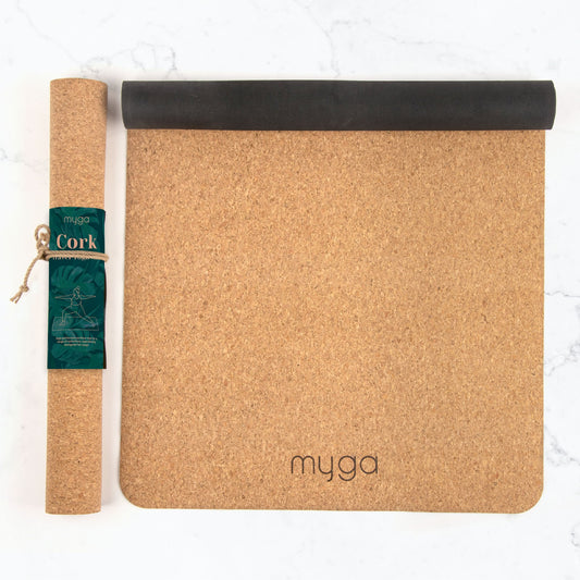 Travel Cork on Rubber Yoga Mat