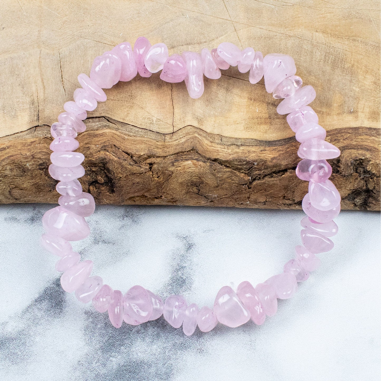 Chip Bracelet - Rose Quartz