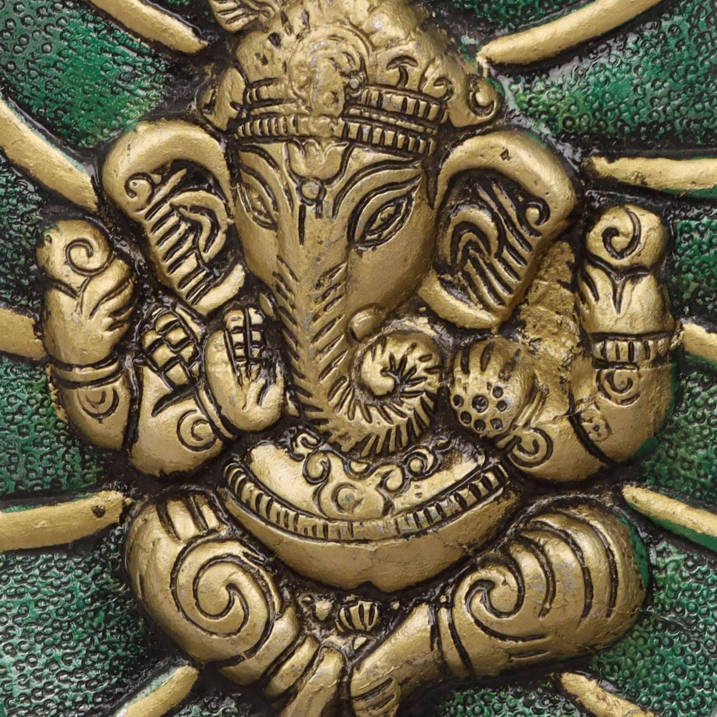 Lord Ganesha On Leaf Wall-hanging