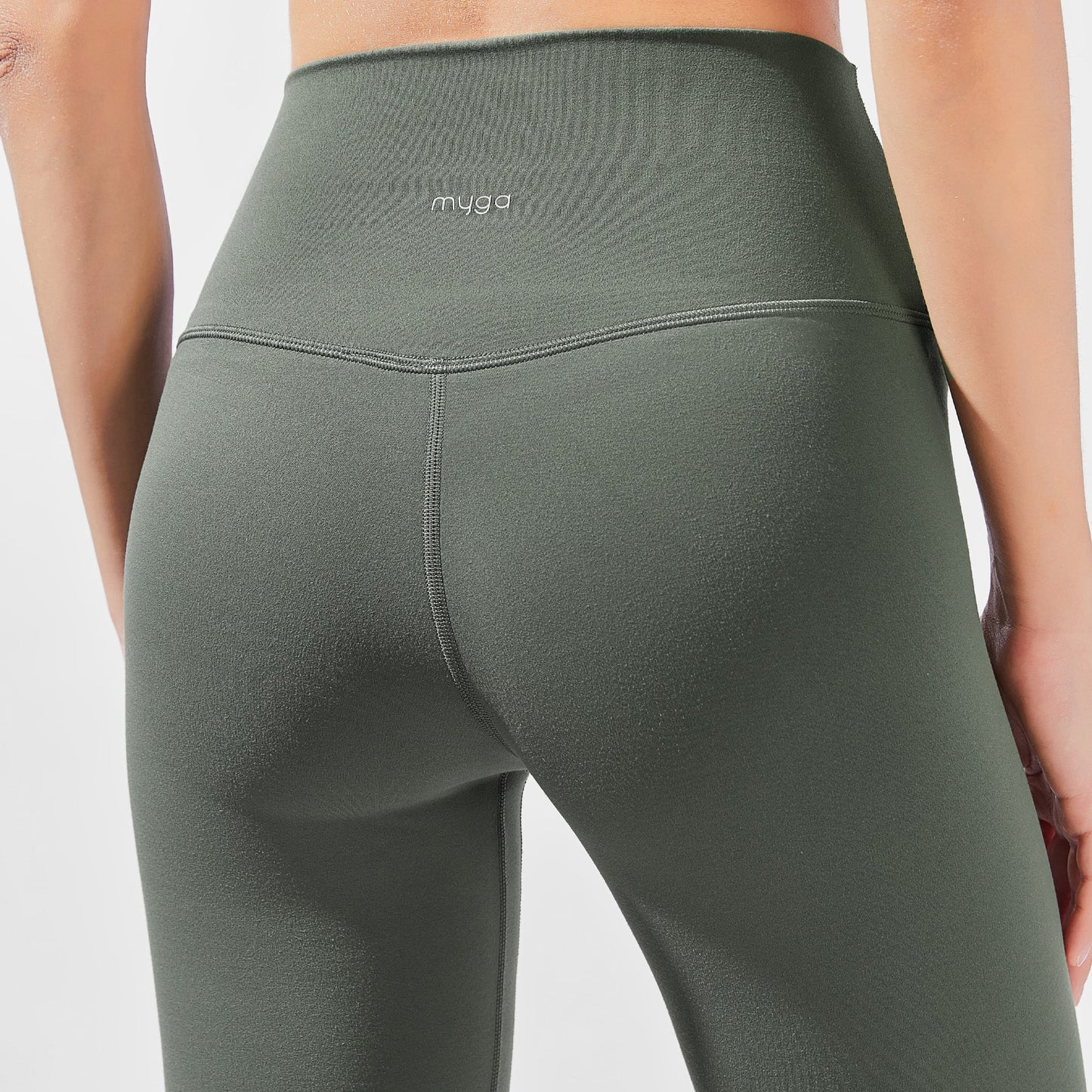 High-Waisted 7/8 YULA Yoga Leggings - Green