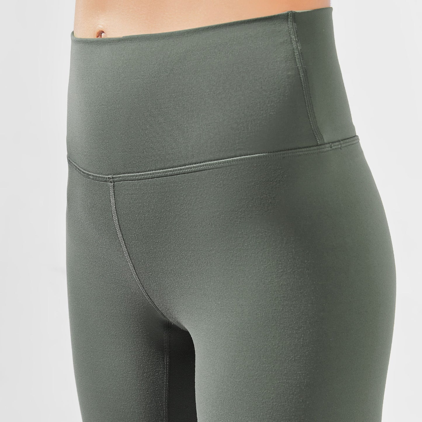 High-Waisted 7/8 YULA Yoga Leggings - Green