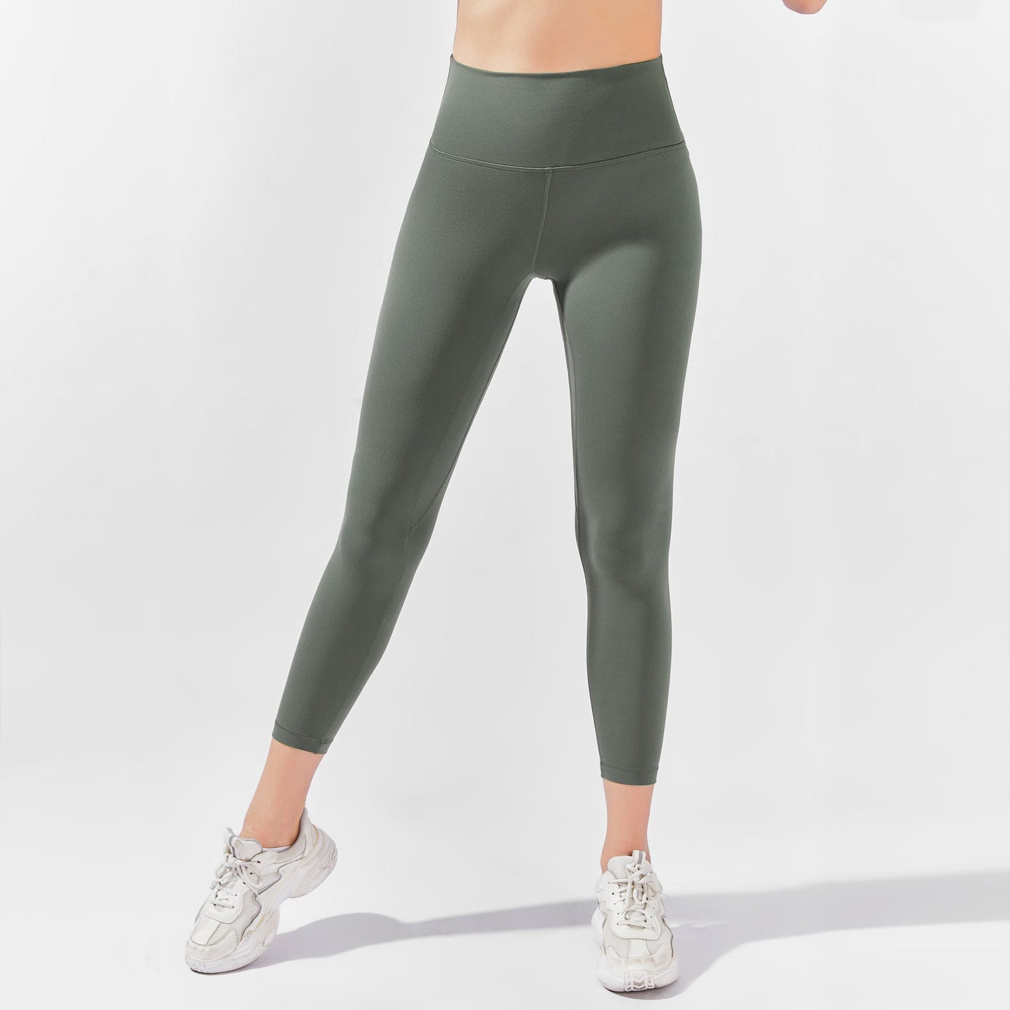 High-Waisted 7/8 Yula LUXE Yoga Leggings - Green