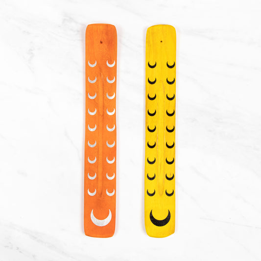 Crescent Glow Incense Holder Set