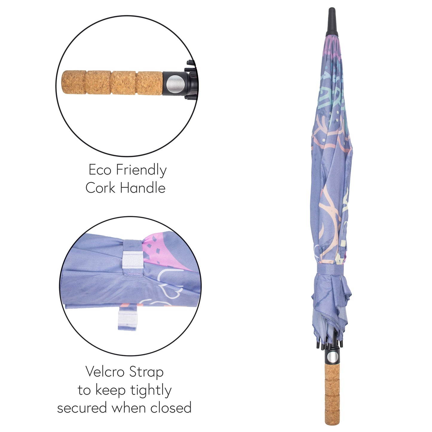 Chakra Umbrella with Cork Handle