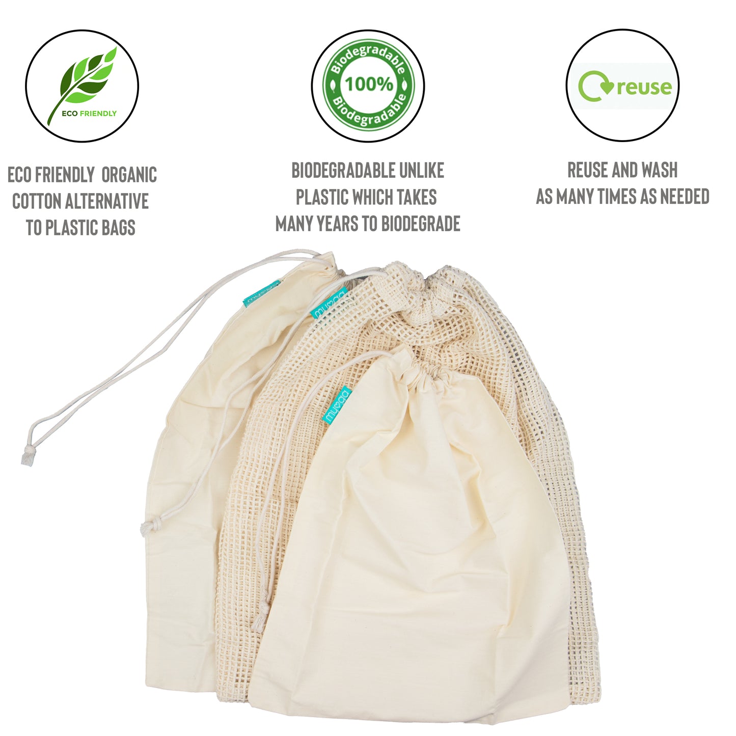 Organic Cotton Produce Bags