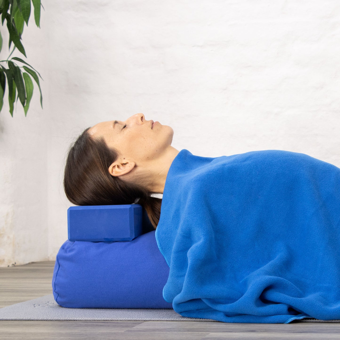 Fleece Yoga Blanket - Blue