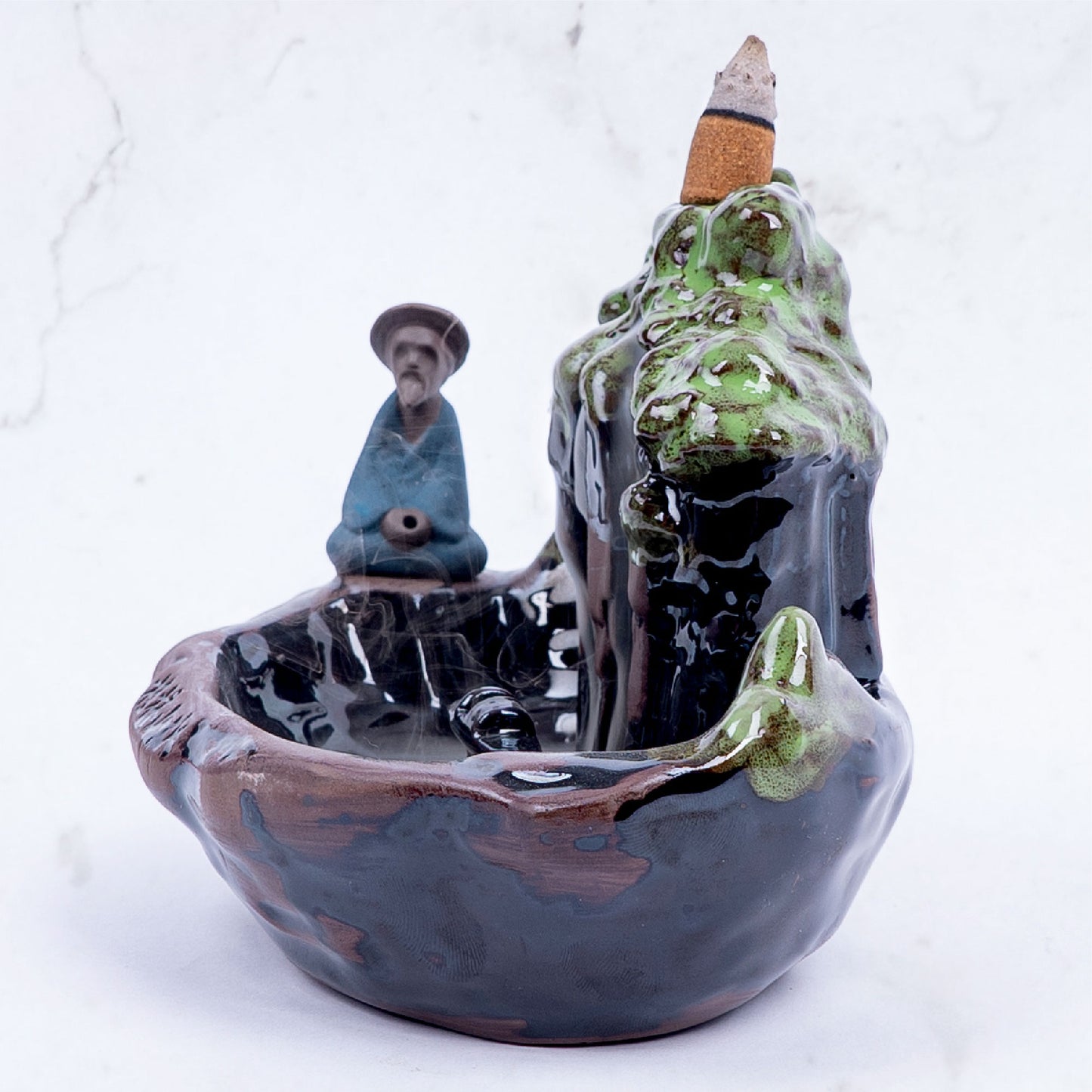 Backflow Incense Burner - Fishing Pond