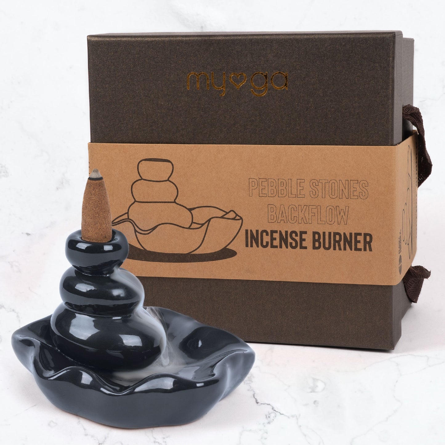 Backflow Incense Burner - Stones