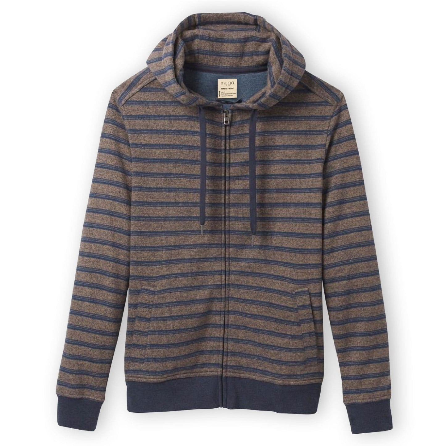 Mens Hemp Hoodie Nocturnal Stripe