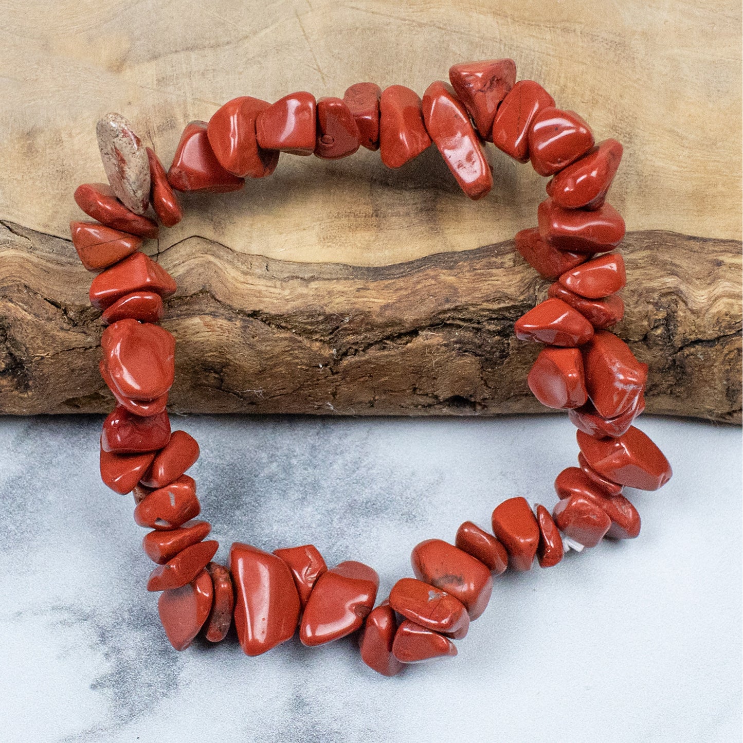 Chip Bracelet - Red Jasper