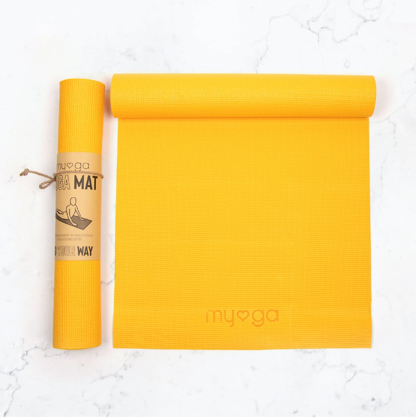 Yoga Mat - Mustard - Non-Slip Exercise Mat for Yoga & Fitness