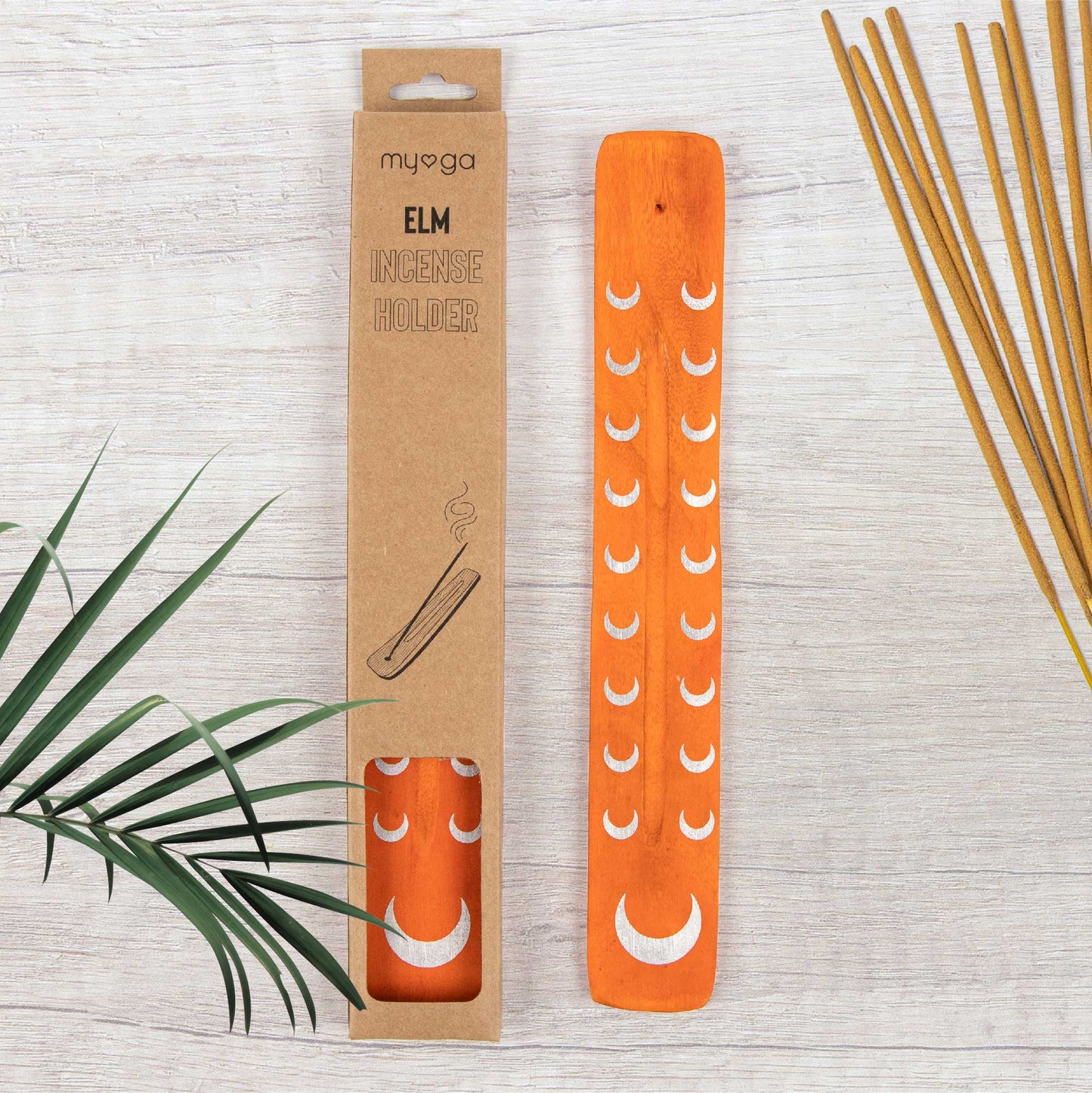 Crescent Glow Incense Holder Set