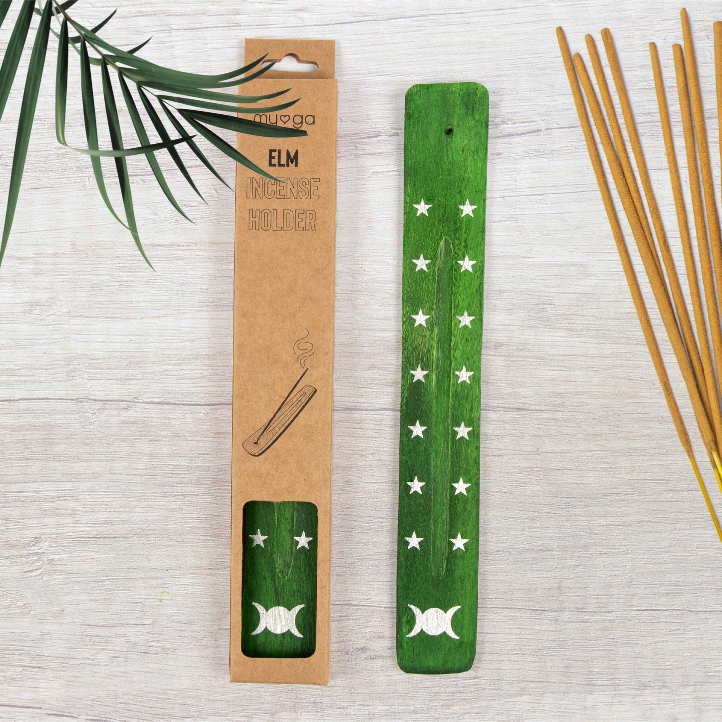 Incense Holder - Green Moon