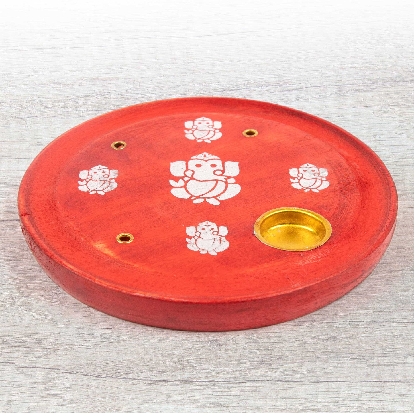 Incense Cone Plate - Elephant Red