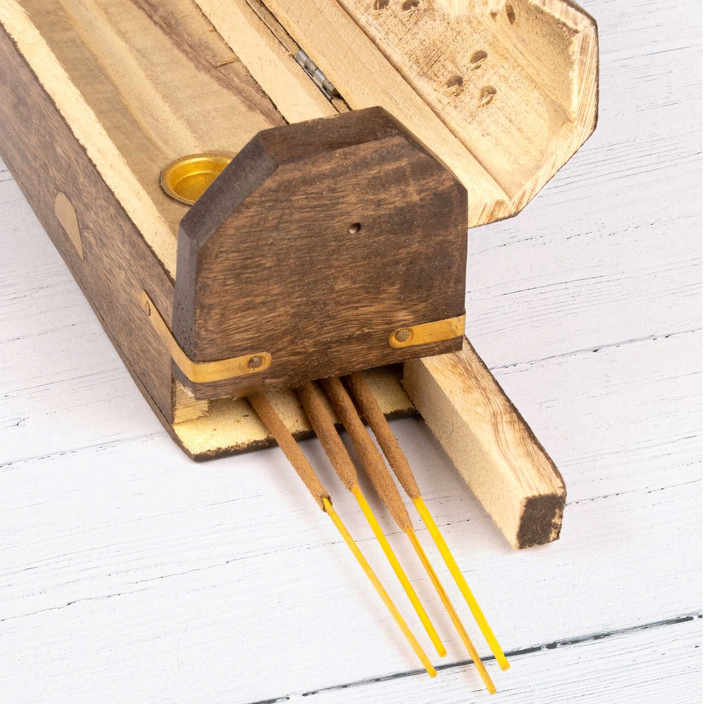 Wooden Incense Box - Sun Rays