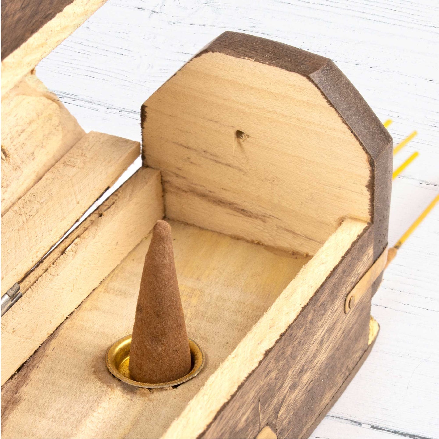 Wooden Incense Box - Sun Rays
