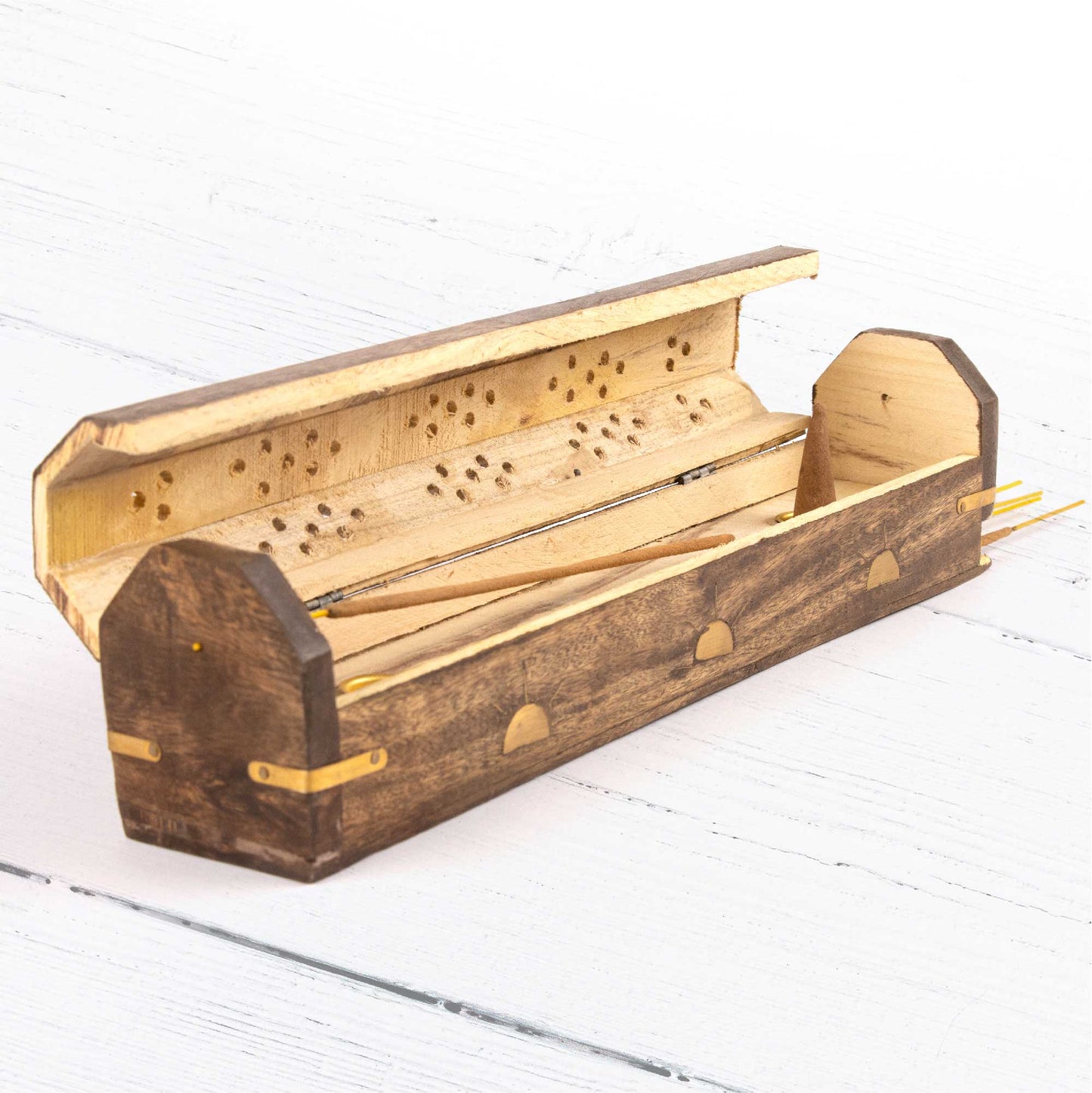 Wooden Incense Box - Sun Rays