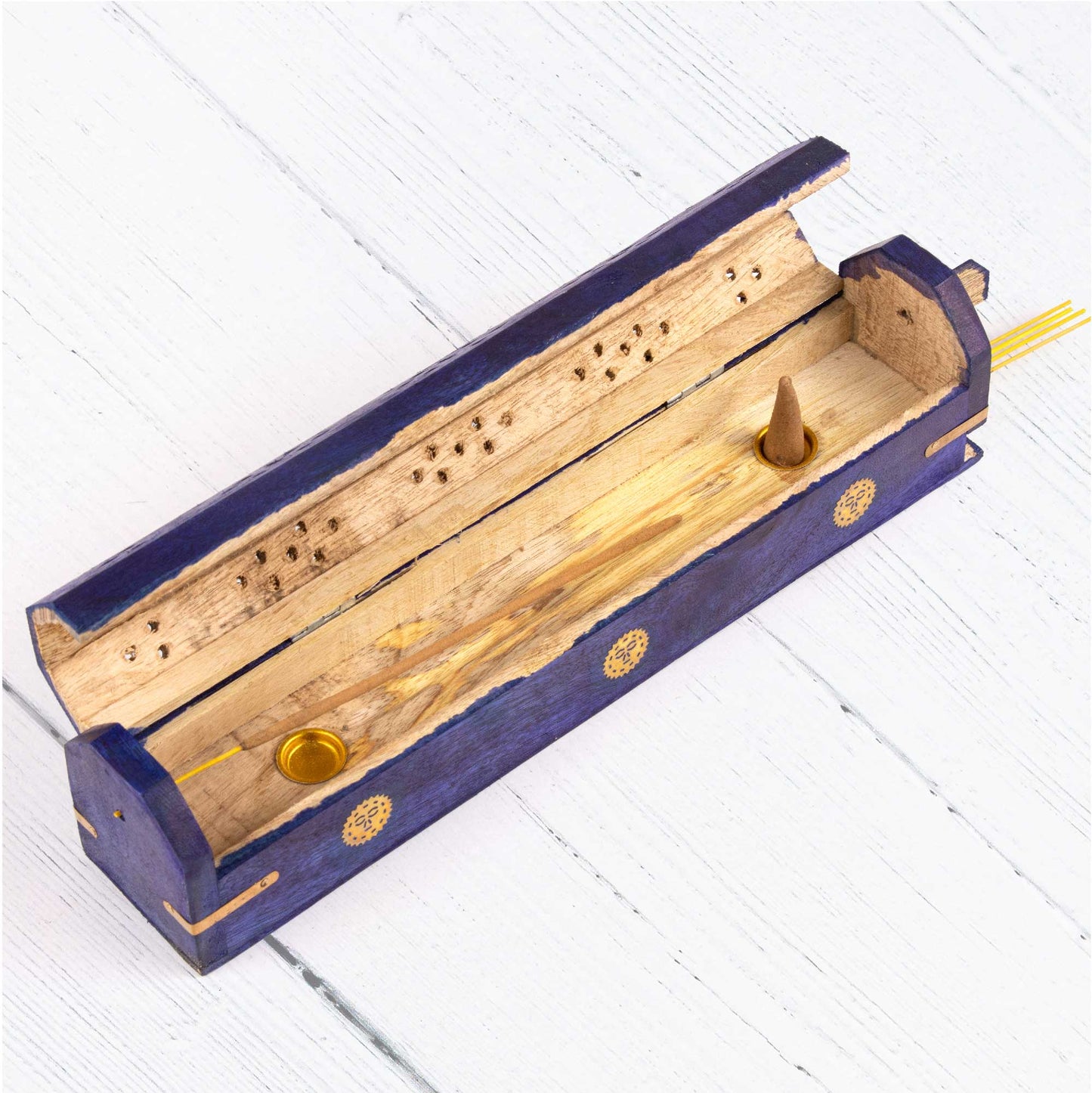 Wooden Incense Box - Purple