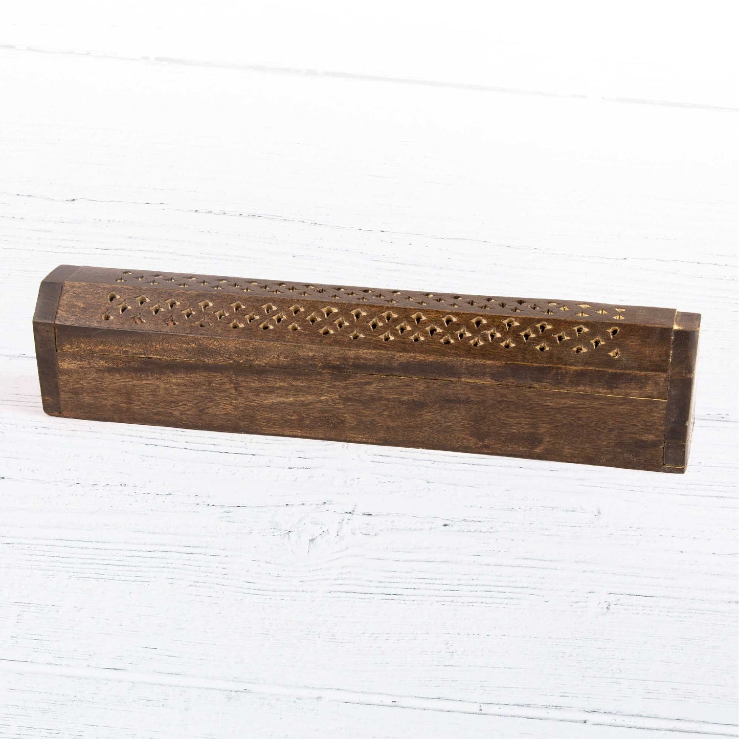 Wooden Incense Box - Stained Ornament Cutout