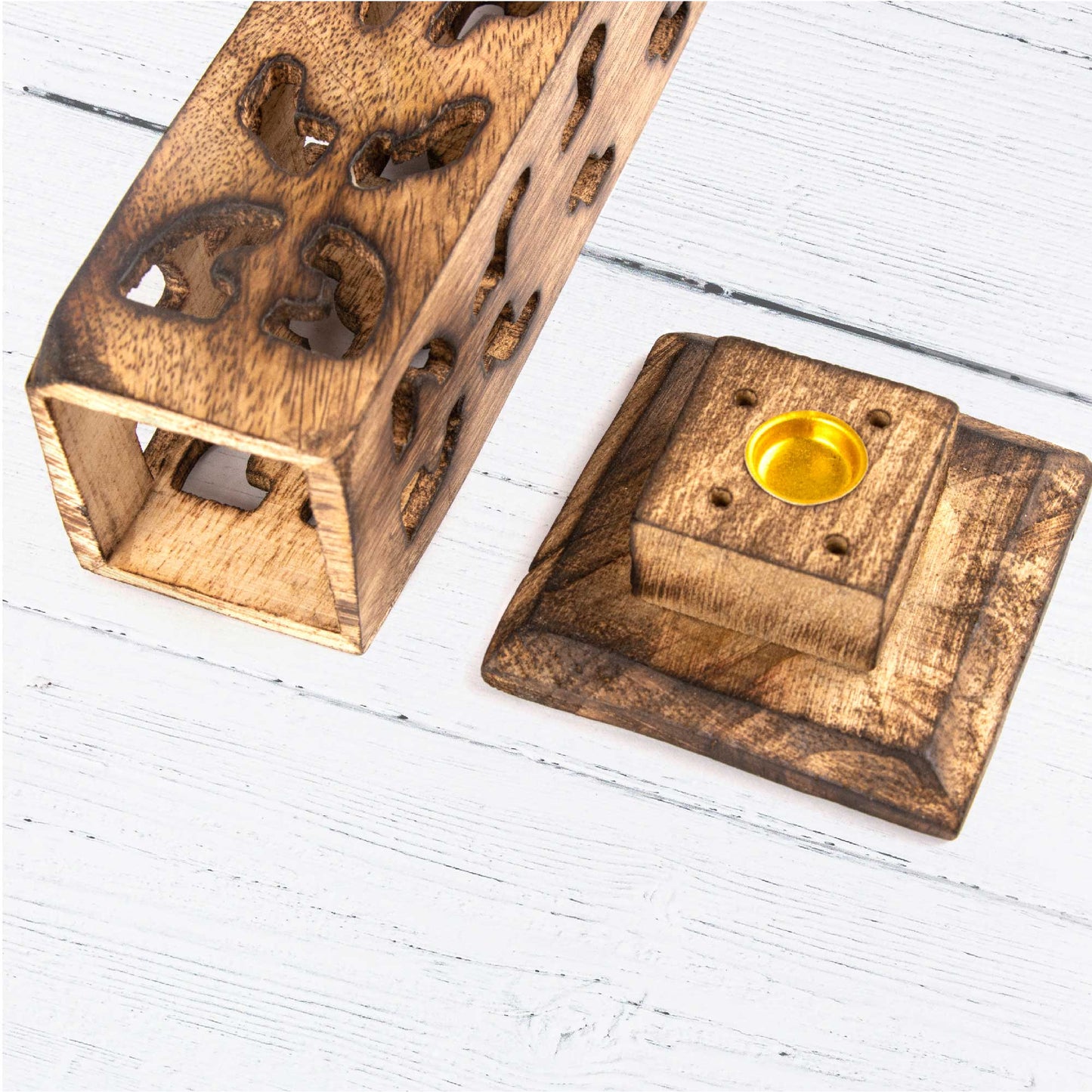 Incense Tower - Carved Wood