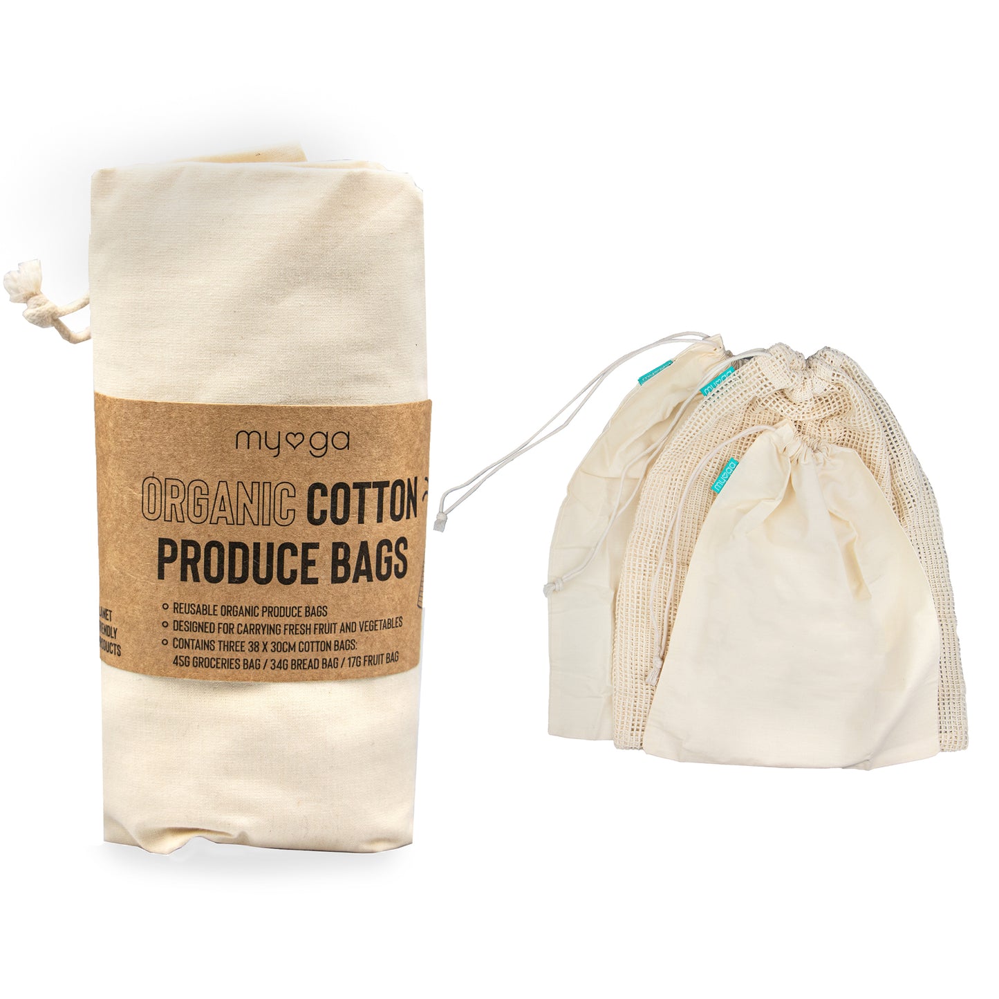 Organic Cotton Produce Bags