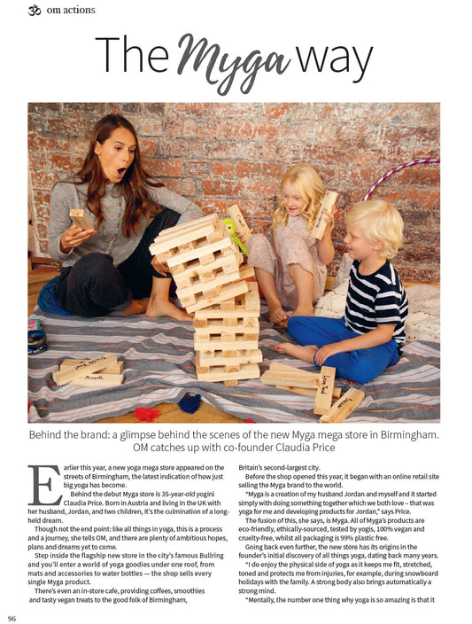 Myga featured in Om Magazine