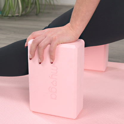 Yoga Blocks & Strap Set - Pink