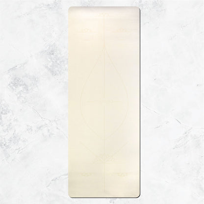 Extra Large Cream Lotus Alignment Yoga Mat
