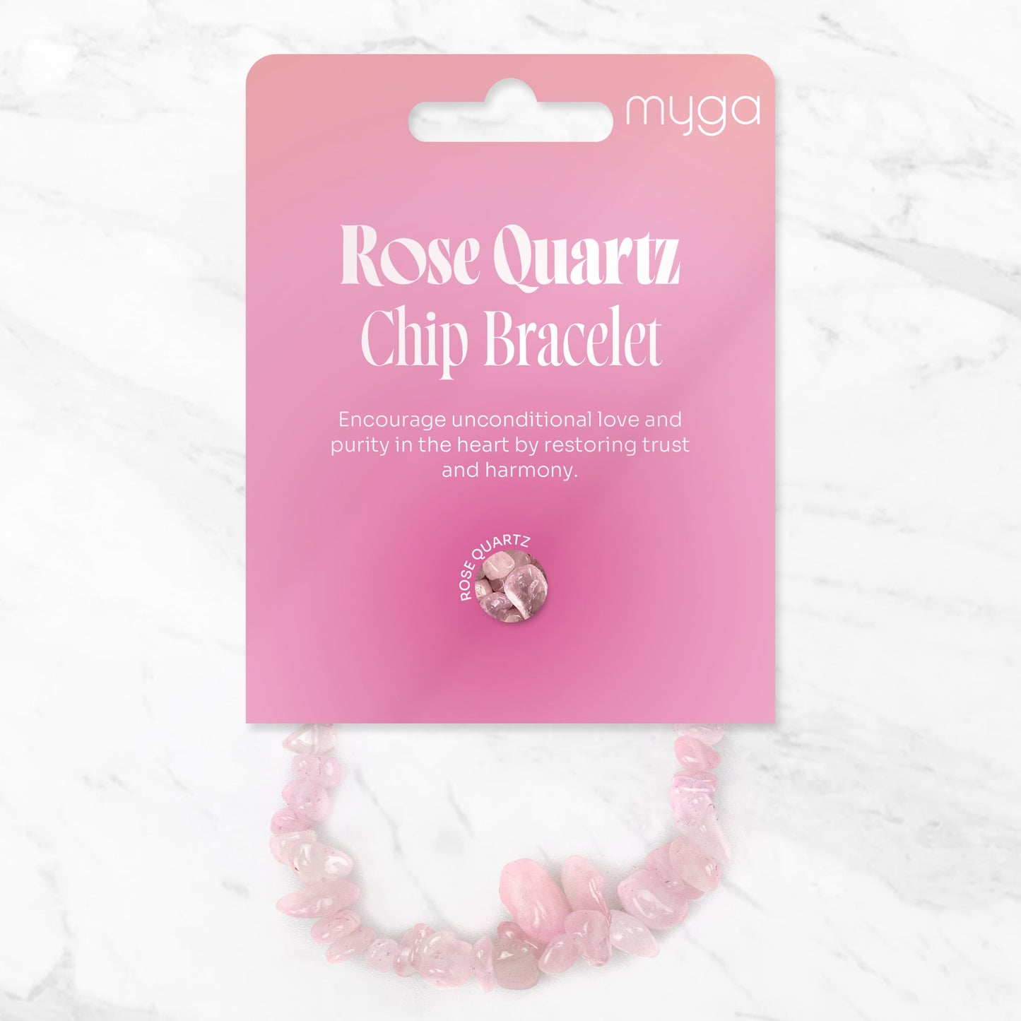 Chip Bracelet - Rose Quartz