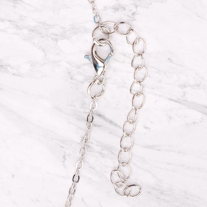 Silver Plated Necklace - Clear Quartz Pendant