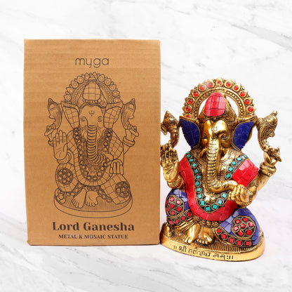 Lord Ganesha Mosaic Statue
