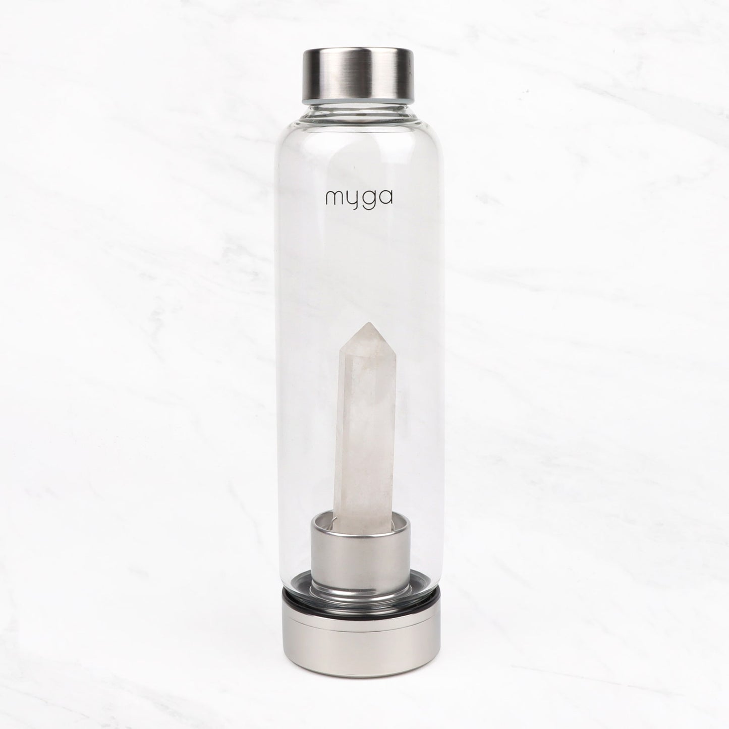 Crystal Water Bottle - Clear Quartz