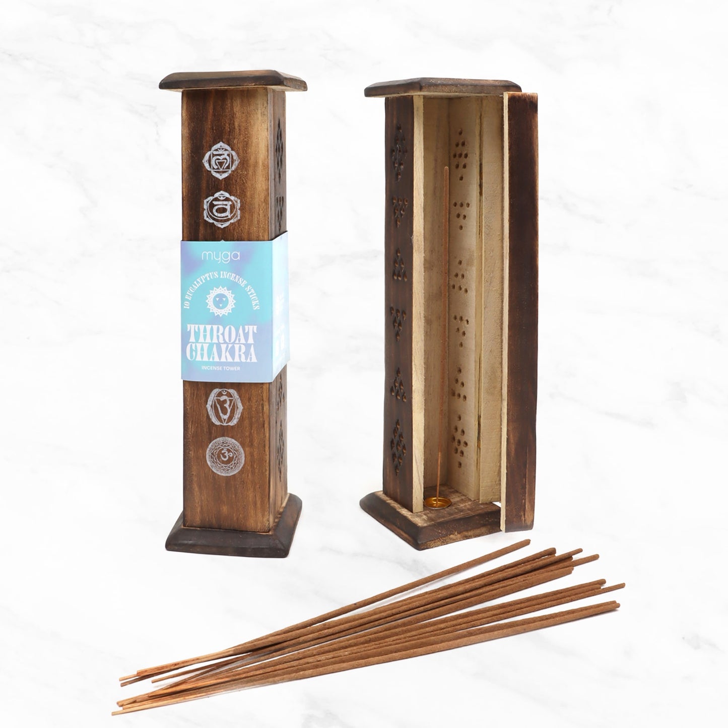Chakra Incense Towers With Incense Sticks