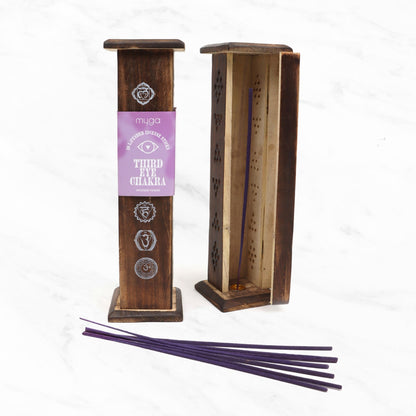 Chakra Incense Towers With Incense Sticks