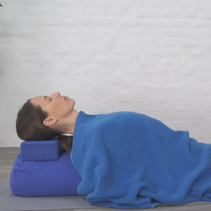 Fleece Yoga Blanket - Blue