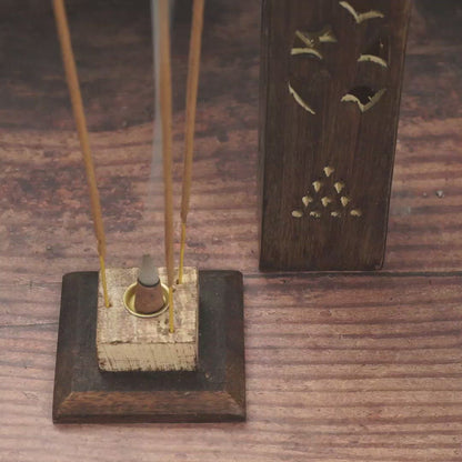 Incense Tower - Stained Wood Square