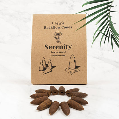 Backflow Incense Cones - Sandalwood Serenity