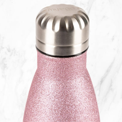 Metal Water Bottle 500ml - Pink Glitter