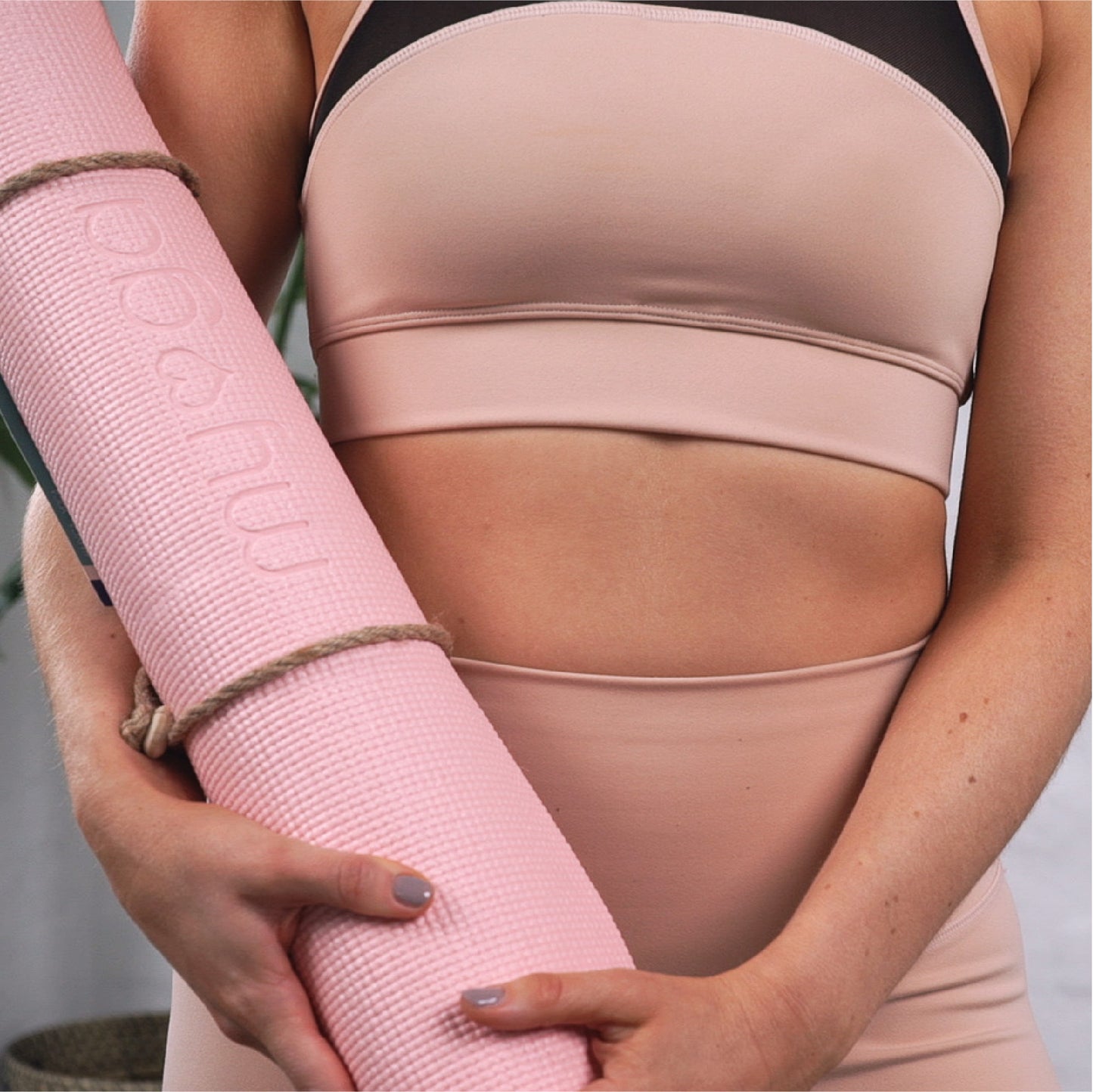 Yoga Mat - Dusty Pink - Non-Slip Exercise Mat for Yoga & Fitness