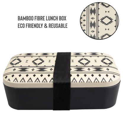 Reusable Bamboo Lunch Box - Aztec