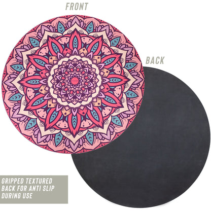 Round Mandala Yoga Mat - 139cm Diameter