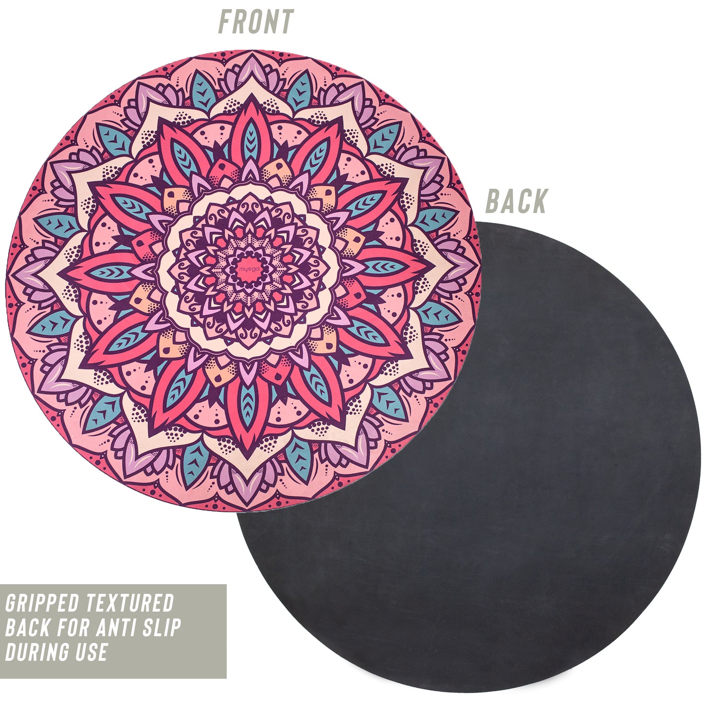 Round Yoga Meditation Mat - Mandala