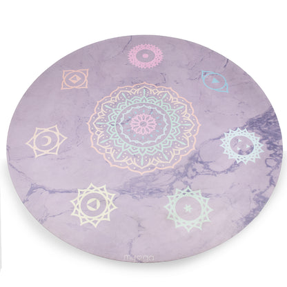 Round Chakra Yoga Mat - 139cm Diameter