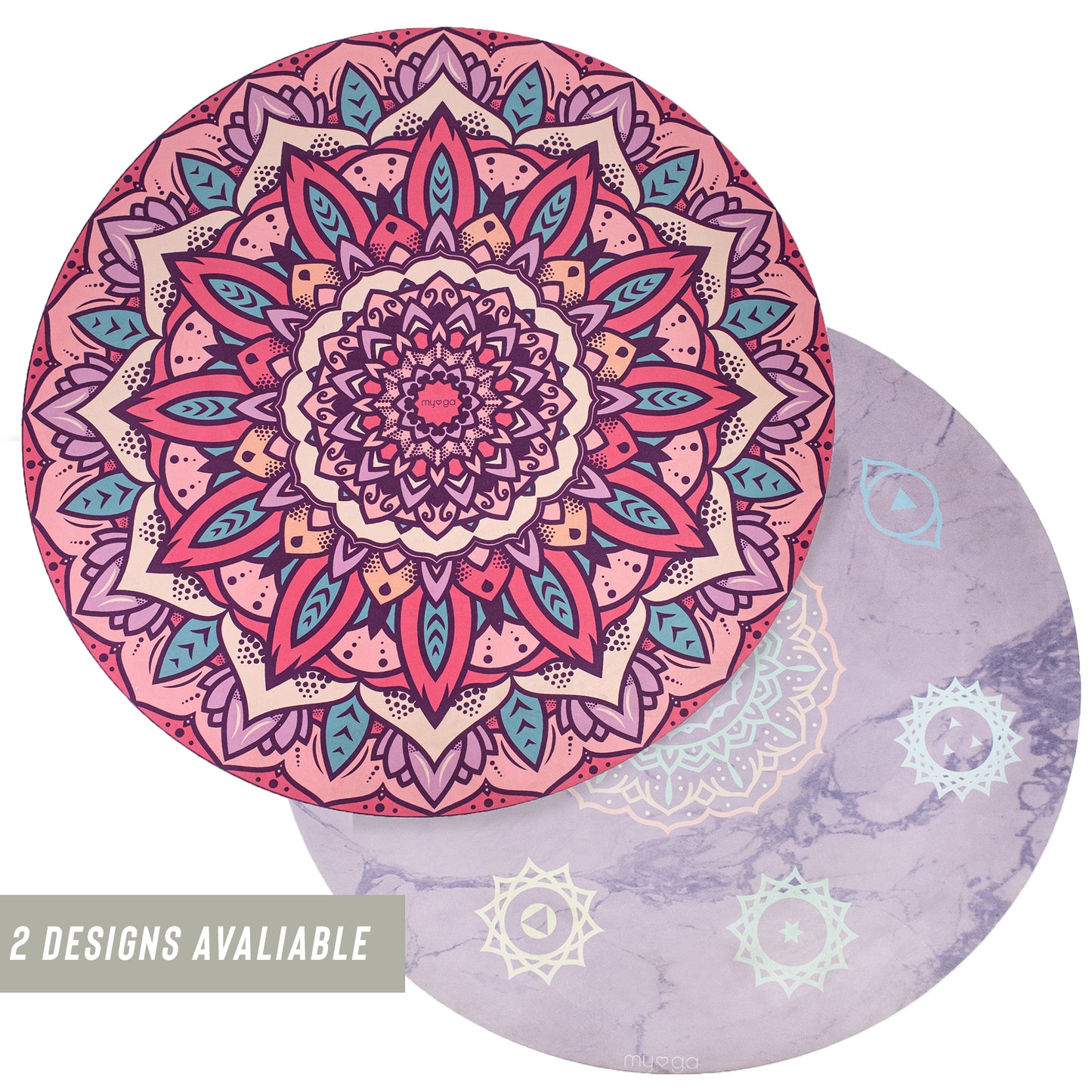 Round Yoga Meditation Mat - Mandala