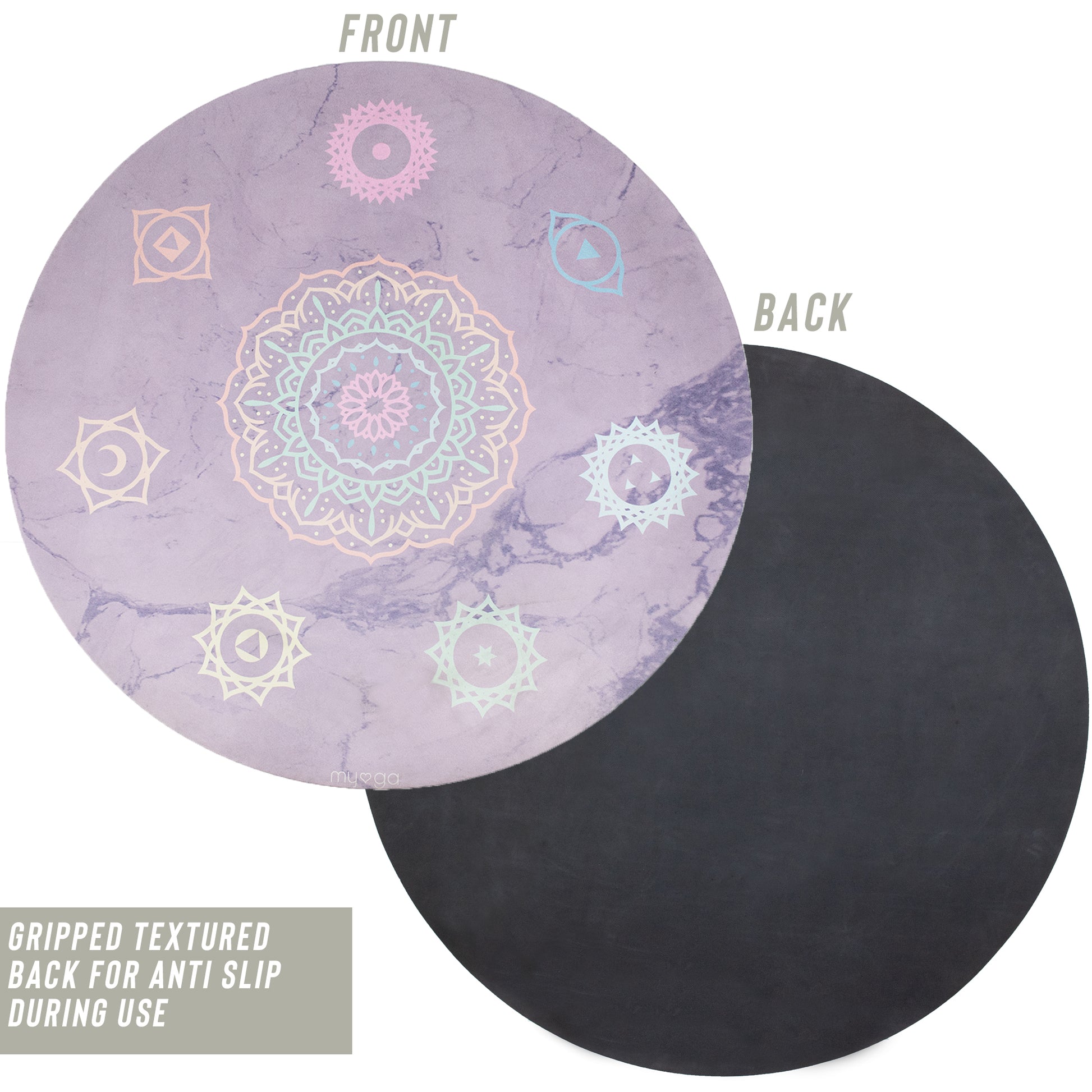 Round Chakra Yoga Mat - 139cm Diameter –